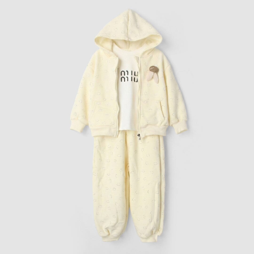 Stylish Off White Themed 3Pc Boys Set 3Pc Set Iluvlittlepeople 12-18 Months Winter Off White