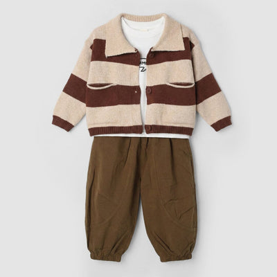 Desire Brown Themed 3Pc Boys Set 3Pc Set Iluvlittlepeople 2-3 Years Winter Brown
