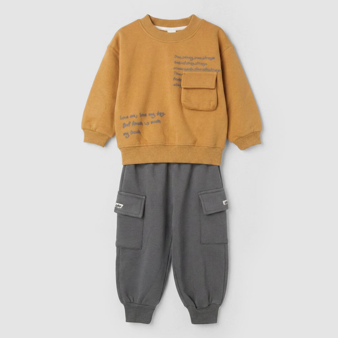 Urge Mustard Casual 2Pc Boys Set 2Pc Set Iluvlittlepeople 18-24 months Winter Mustard