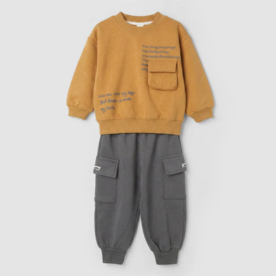 Urge Mustard Casual 2Pc Boys Set 2Pc Set Iluvlittlepeople 18-24 months Winter Mustard