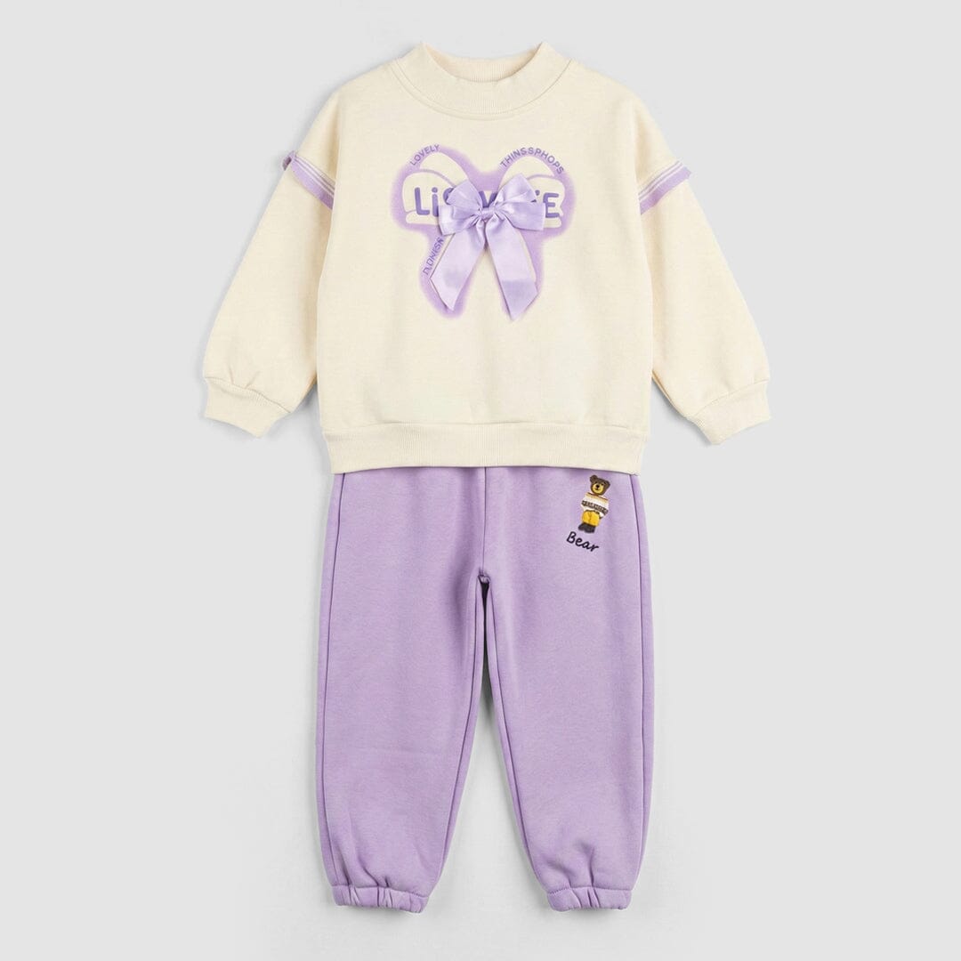 Stylish 2Pc Purple Themed Girls Set 2Pc Set Iluvlittlepeople 18-24 Months Winter Purple