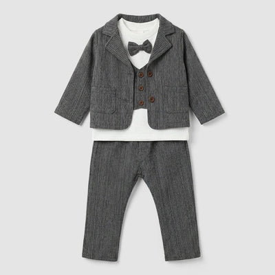 Amaze Grey Themed 3Pc Boys Set 3Pc Set Iluvlittlepeople 9-12 Months Winter Grey