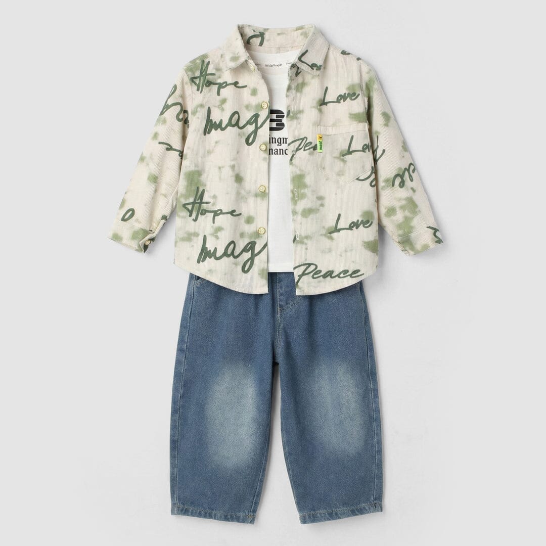 Sage Green Casual 3Pc Boys Set 3Pc Set Iluvlittlepeople 18-24 months Winter Green