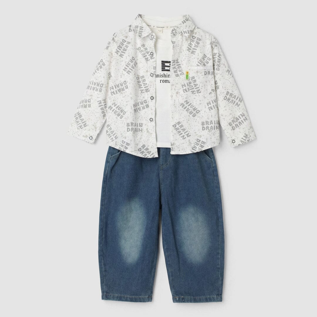 Amaze Grey Themed 3Pc Boys Set 3Pc Set Iluvlittlepeople 18-24 Months Winter Grey