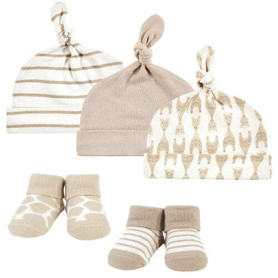 Modern Baby Caps & Socks Set Caps Iluvlittlepeople 0-9 Months Modern Brown