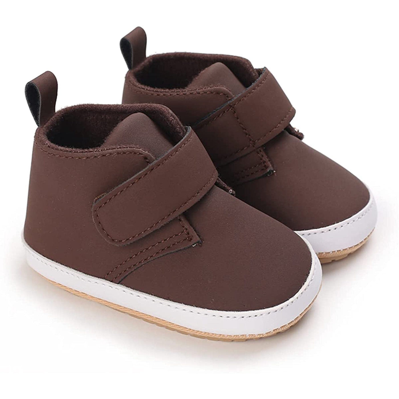 Baby Boy Moccasins Sneakers Shoes Iluvlittlepeople 6-9 Month Brown Out Sole Rubber