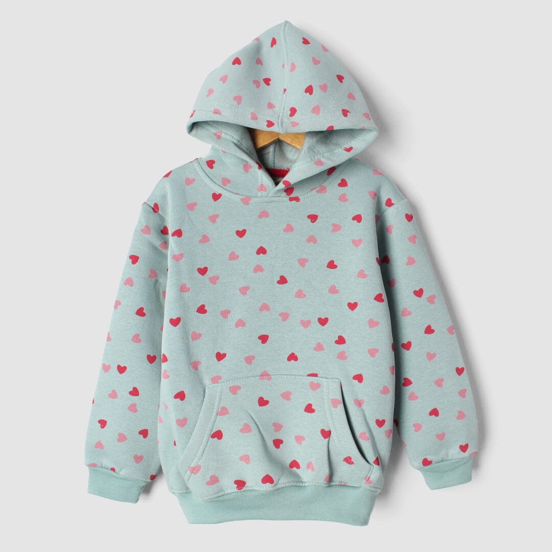 Fancy Aqua Themed Kids Hoodie Hoodie Iluvlittlepeople 6-9 Months Aqua Winter