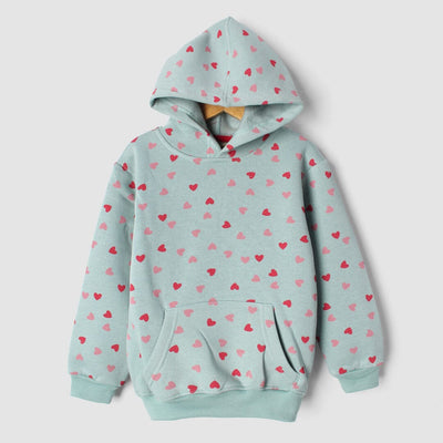 Fancy Aqua Themed Kids Hoodie Hoodie Iluvlittlepeople 6-9 Months Aqua Winter