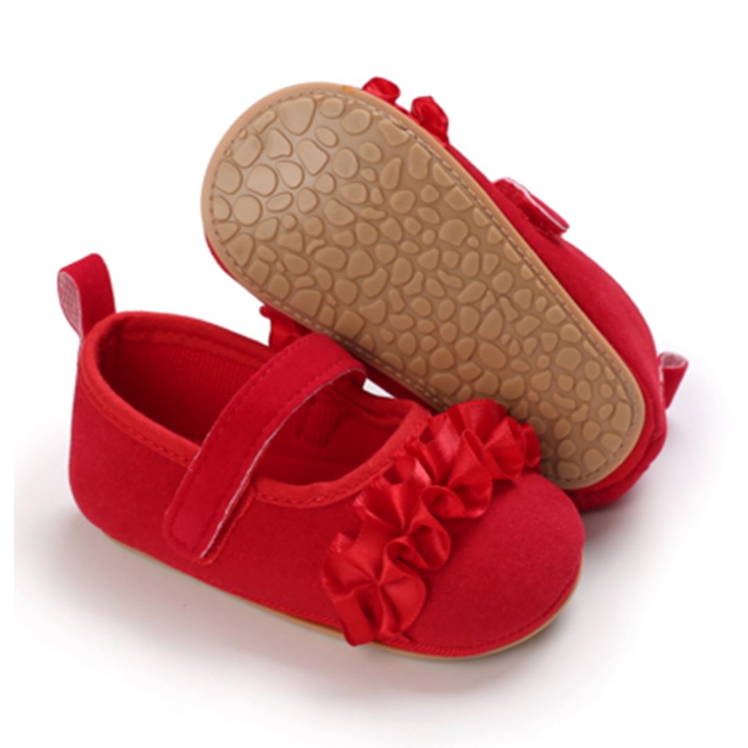 Baby Girls Frill Strap Flats Shoes Iluvlittlepeople 6-9 Month 